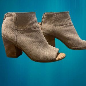 Franco Sarto, Open Toed Booties, Taupe